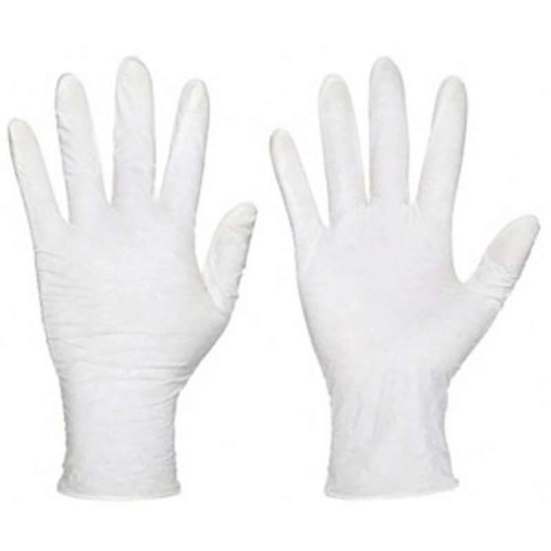 White Gloves, 9" Nitrile, 5 Mil Cleanroom ISO 5 / Class 100, Extra Small 100/Bag